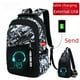 thumbnail image 5 of Mochila para hombre, mochila para estudiantes de secundaria, mochila para computadora, resistente al desgaste y con reducción de carga, luminosa, 5 of 5