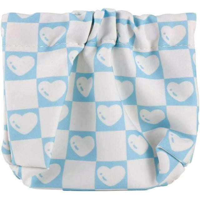 Sac Cosmétique de Poche ZOUSSIQI, Petite Pochette de Maquillage Portable à Fermeture Automatique, Mini Sac de Rangement de Voyage pour Cosmétiques Bijoux Pièce Rouge à Lèvres (Bleu) CA919-91677
