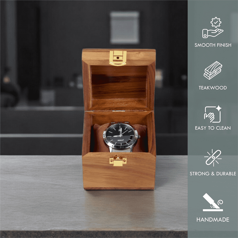 Personalized Wood Watch Box, Watch Display Case, Watch Storage - Main Image