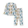 thumbnail image 1 of Balery Cartoon Poodle Dog Conjunto de Pijama con Estampado para Mujer, Conjunto de Dos Piezas con Manga Larga, Ropa de Dormir Suave con Bolsillos, Pijamas Cómodos-Medium, 1 of 7