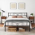 thumbnail image 2 of ChaoLink Queen Size Metal Platform Bed Frame, Vintage Victorian Style, Bed Mattress Foundation with Storage No Box Spring Needed Noise Free Easy Assemblyblack, 2 of 6