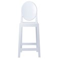 thumbnail image 6 of (Retired) 2xhome Set of 2 25" Seat Height White Contemporary Modern Glam Barstool Modern Stool Side Chairs Molded Plastic Bar Stool Counter Stool No Arms Lounge Kitchen With Back, 6 of 11