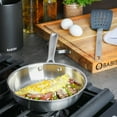 thumbnail image 2 of Babish 131313.01R 8 in. Stainless Steel Tri-Ply Double Riveted Frying Pan, Silver, 2 of 5