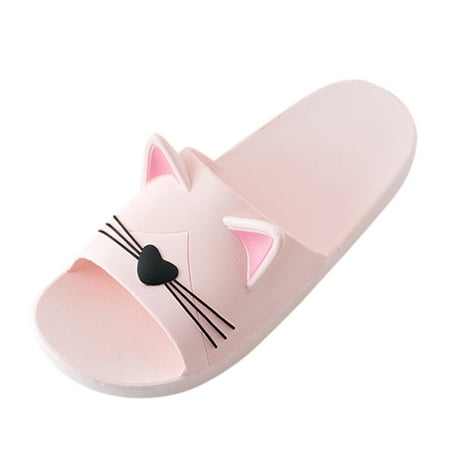 

Cptfadh Slippers For Women Shoes Men&Women Home Indoors Slippers Cartoon Cat Floor Family Shoes Beach Sandals