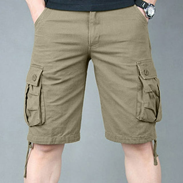 DPTALR Men's Plus Size Cargo Shorts Multi-Pockets Relaxed Summer Beach Shorts Pants