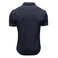 thumbnail image 3 of Yaoyar Mens Textured Knit Polo Shirts Short Sleeve Regular Fit Stretchy Golf Shirts Solid Casual Button Tees Stylish Tops, 3 of 6