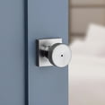 thumbnail image 5 of Pismo Knob with Square Rose Privacy Door Knob in Satin Nickel, 5 of 7