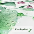 thumbnail image 5 of Emerald Green Eucalyptus Shower Curtain, Spring Watercolor Plant Leaves with Floral Waterproof Shower Curtain Set for Bathroom Decor with Hooks, 72x72, 5 of 6