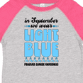 thumbnail image 4 of Inktastic In September We Wear Light Blue Prostate Cancer Awareness Boys or Girls Toddler T-Shirt, 4 of 5