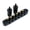 Black, variant on CEORPER Guitar Zinc Alloy 6 String Tune O-Matic Style Guitar Bridge Zinc Alloy Saddle