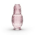 thumbnail image 2 of Zanzer Pink/Purple Vintage Bedside Night Carafe Set with Glass Tumbler Perfect for Storing Water, Juice and Other Drinks on Desktop/Shelf, 2 of 5