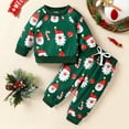 thumbnail image 2 of Younger Tree Toddler Baby Girl Boy Christmas Clothes Outfits Long Sleeve Sweatshirt Tops Pants Set for 6-12 Months, 2 of 7