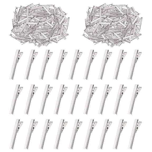 200Pcs 1.8inch - 4.6cm Alligator Hair Clips Kit, Perfect for Metal Duck Bill Hair Clips Flat Top Single Prong Hairpins for Hair Styling DIY Accessories