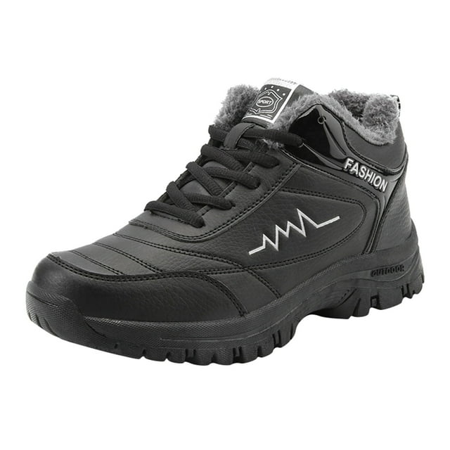 asddcavvf Couple Models Men's Middle Aged And Elderly High Top Plus Velvet Thickened Non Slip Comfor
