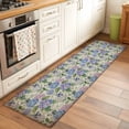 thumbnail image 2 of Purple Hydrangea 2'x6' Runner Rugs for Hallway Kitchen Bedside Non Slip Washable, Spring Floral Elegant Pastoral Vintage Entryway Rug Runners with Rubber Backing, Long Carpet Runner for Laundry Room, 2 of 8