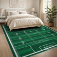 thumbnail image 3 of ODIKA 8'x10' Washable Area Rug Football Sideline Marker Championship Field Layout Footaball for King Size Bedroom Under Bed, Master Suite, Non-Shedding, Easy Care, 3 of 7