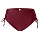 thumbnail image 4 of Gibobby Traje De Baño Mujer Bikini de playa arrugado para mujer, pantalones cortos de baño, lados fruncidos, pantalones inferiores para correr, cordón pa(Vino,G), 4 of 4