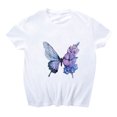 thumbnail image 4 of Blusa informal de manga corta con cuello redondo y estampado de verano a la moda para mujer Pompotops hkajfhjk469041, 4 of 5