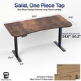 thumbnail image 3 of VIVO Electric 63" x 32" Stand Up Desk, Vintage Brown Table Top, Black Frame, 3 of 8