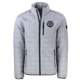 thumbnail image 2 of Men's-Cutter & Buck  Gray Philadelphia Union Rainier PrimaLoft Eco Insulated Full-Zip Puffer Jacket, 2 of 3