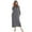 Dark Gray, variant on Women Zipper Robe Long Sleeves Hooded Loungewear Full Length Sleepwear Pockets Housecoat Long Soft Bathrobe