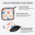 thumbnail image 3 of Yayeee Oven Mitts and Pot Holder Set of 2 Heat Resistant Kitchen Gloves Baking Hot Pad, Red Butterflies, 3 of 5