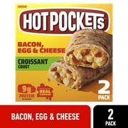 Hot Pockets Bacon, Egg & Cheese Croissant Crust Frozen Breakfast Sandwiches, 2 Count