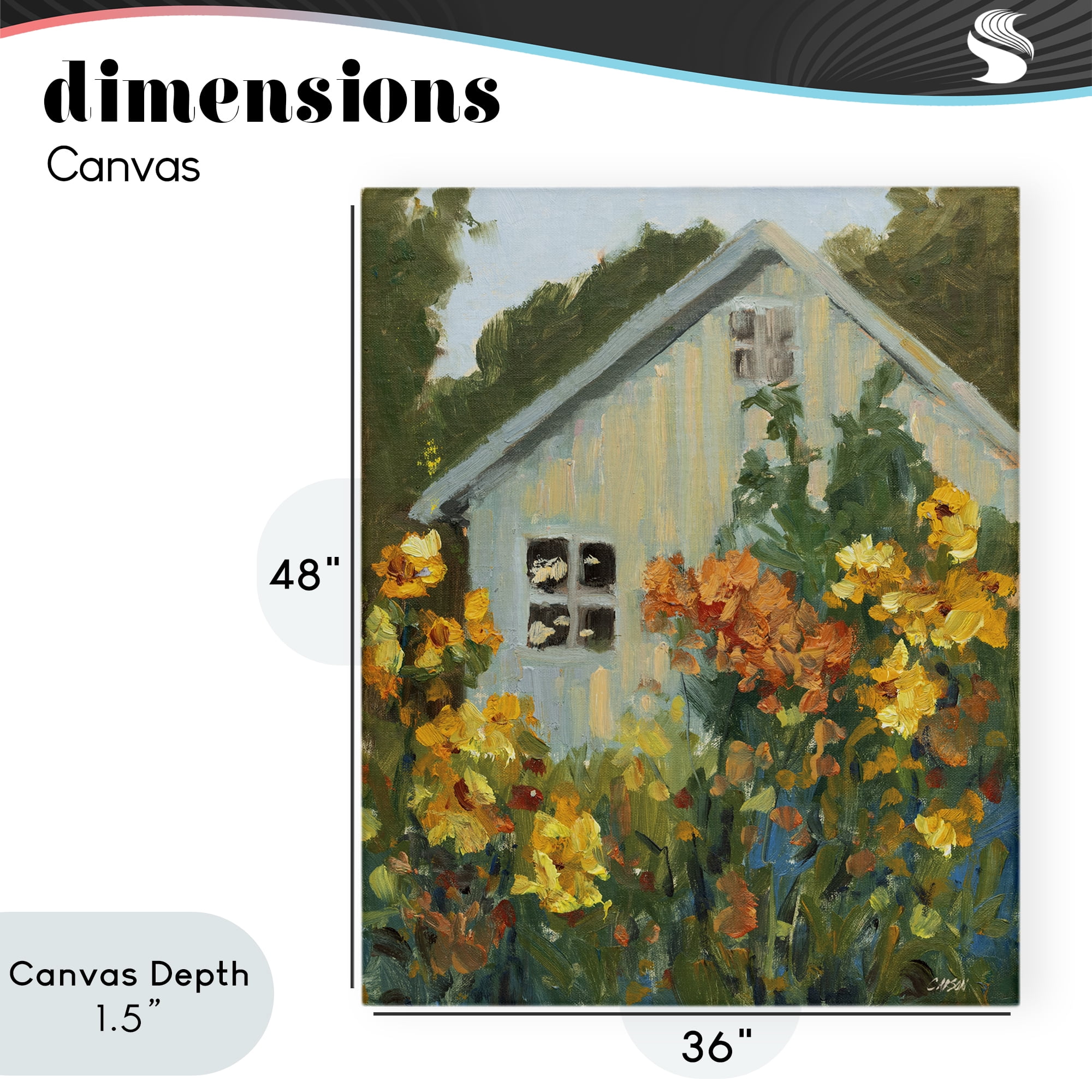 Stupell Industries Sunlit Cottage Garden View Canvas Wall Art, design by Carson Overstreet