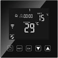 thumbnail image 1 of Termostato inteligente para caldera con WiFi, programable, compatible con Alexa y Google Home, compatible con la aplicación Tuya, control de gas y agua, color negro, 1 of 5