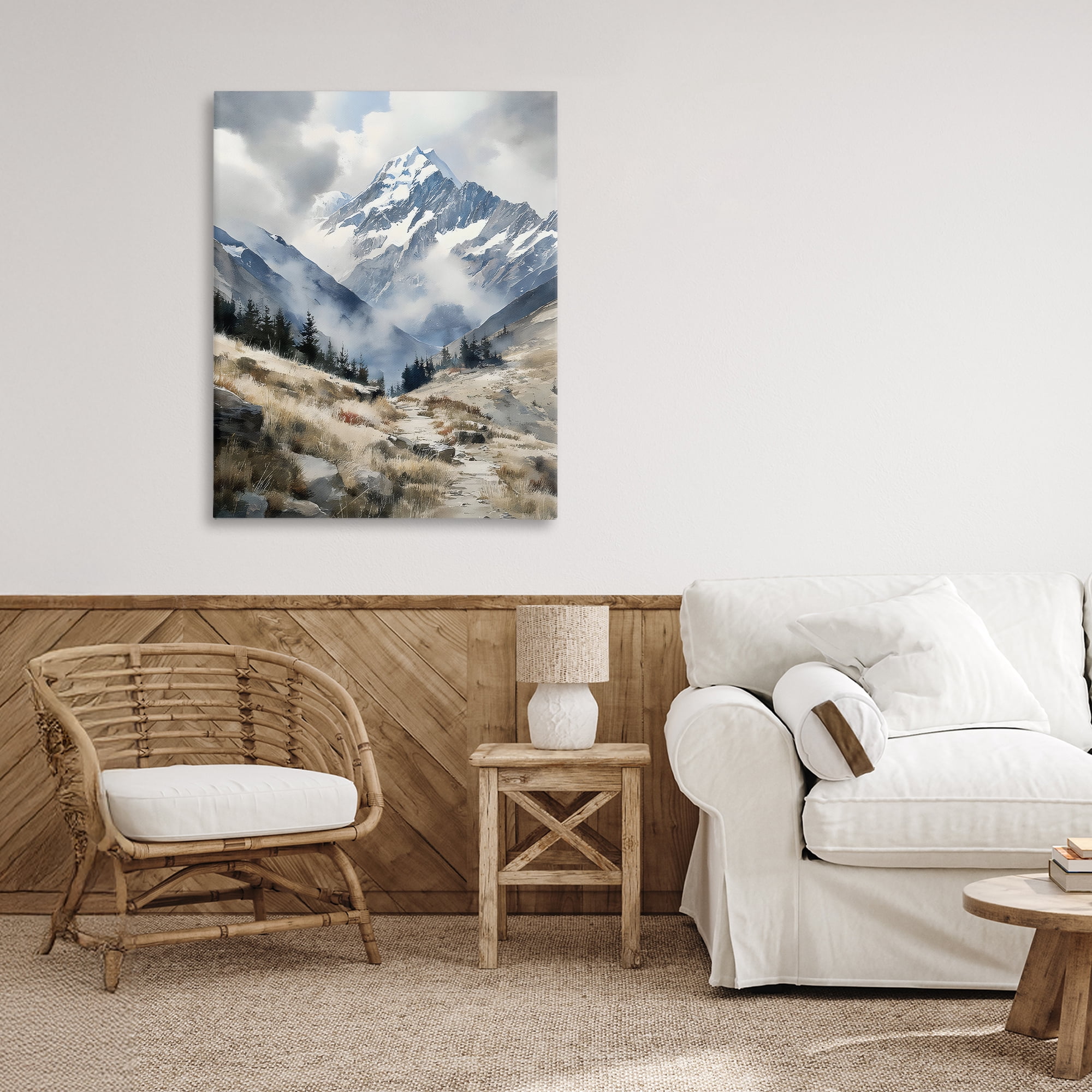 Stupell Industries Snow Caps Mountain Peaks Canvas Wall Art, design by Franklyn Gregory