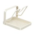 thumbnail image 4 of Soporte para tapa, estante para tapa, estante de cocina, estante de almacenamiento con bandeja de goteo, hecho de material resistente. Blanco lechoso de 1 nivel, 4 of 9