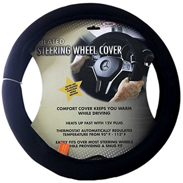 Allison Black Heated Steering Wheel Cover