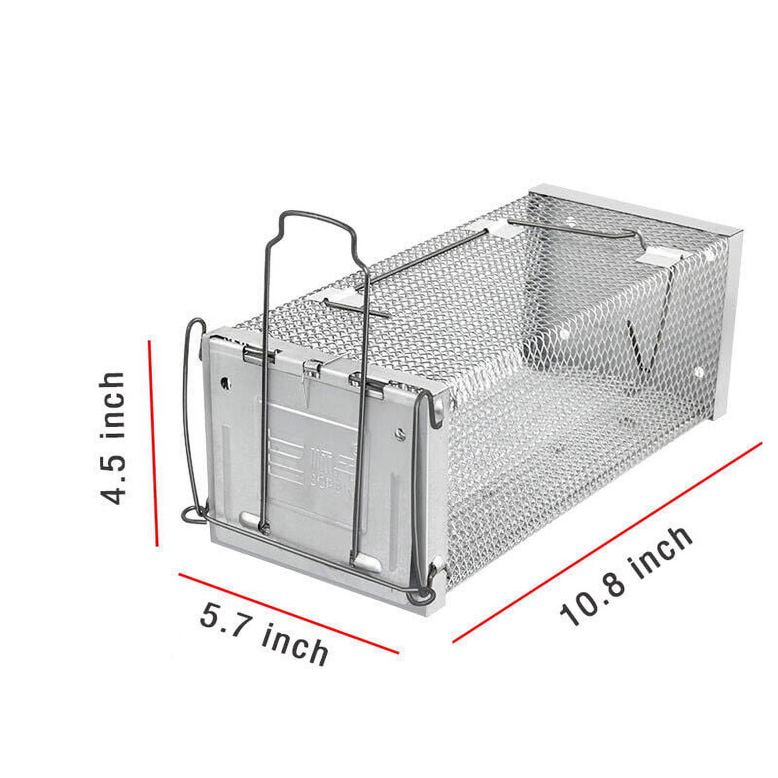  AOK Home Mouse Trap Rat Trap Rodent Trap Live Catch Cage Easy  to Set Up and Reuse 11x6x4.5 inch : Patio, Lawn & Garden