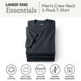 thumbnail image 4 of Lands' End Essentials Men's Crew Neck T-Shirt 3 Pack - Premium Cotton Tee, Casual Regular Fit, 4 of 6