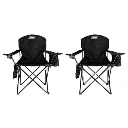 Coleman Cooler Quad Chair - 2-Pack Coleman Cooler Quad Chairs With Built-In Cooler, Black | 2 x 2000020267