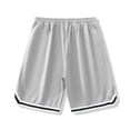 thumbnail image 4 of LNZGNM Mens Basketball Shorts Plus Size Quick Dry Sports Shorts Stylish Elastic Waist Drawstring Short Pants Workout Shorts with Pockets,Light Gray 2XL, 4 of 5