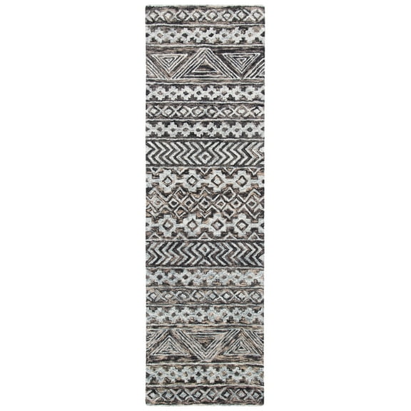 SAFAVIEH Abstract Sheryll Geometric Runner Rug, Gray/Brown, 2'3" x 12'
