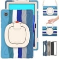 thumbnail image 5 of Funda colorida para Samsung Tab A7 de 10,4 pulgadas T500 con correa para el hombro, soporte de anillo ajustable grande y protección contra golpes., 5 of 5