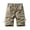 Khaki@GC@, variant on Men's Cargo Shorts Straight Leg Baggy Shorts for Men Trendy Elastic Waist Solid Color Soft Shorts With Pocket