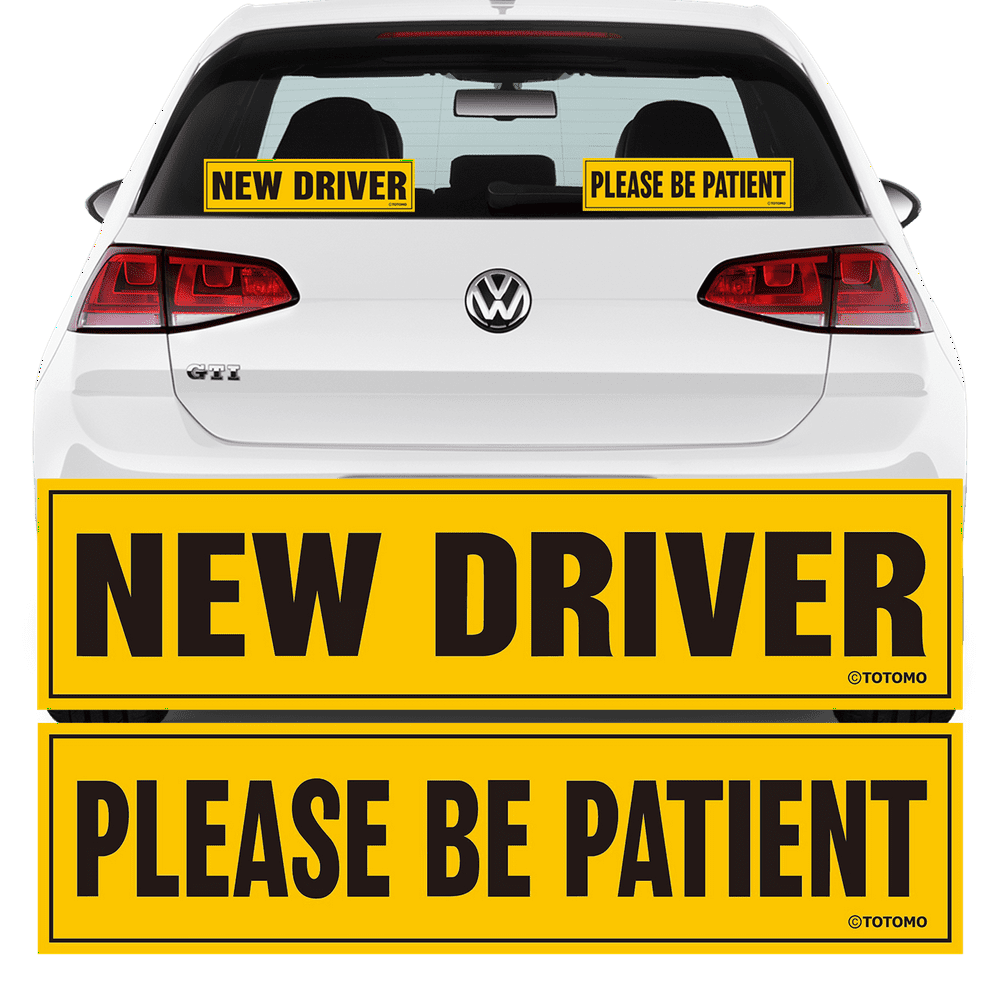 TOTOMO New Driver Sticker for Car Large 12x3 Reflective Vehicle