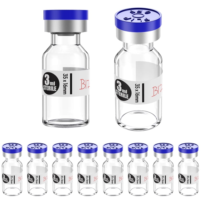 Packaged Vials Glass Vials Sterile 3ml Vials: Self Healing Injection Port, Flip Off ...