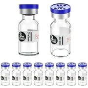 Sterile Empty Vials with Self Healing Injection Port,with Flip Off Aluminum Cap,Sterile Package (3ml,10)