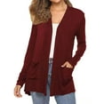 thumbnail image 1 of Cardigan for Women Solid Color Casual Womens Cardigan Long Sleeve With Pocket Kimono Cardigans Alsol Lamesa, 1 of 2