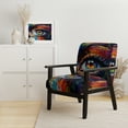 thumbnail image 2 of Designart « Vibrant Colorful Eye II » Fauteuil d'Appoint Moderne Bleu Rembourré - Fauteuil Moderne pour Salon, 2 of 7