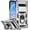 Silver with camera cover Military-Grade 2nd gen, variant on for Samsung Galaxy S10 Plus Case with Camera Lens Cover HD Screen Protector, -Grade Drop Tested Ring Holder Kickstand Protective Phone Case for Samsung Galaxy S10+ Plus (Black)