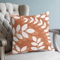 thumbnail image 4 of Pillow Covers 20x20 Set of 2, Terracotta Orange Leaves Throw Pillow Covers Decorative Couch Cushion Cover, Farmhouse Botanical Branch Vintage Microfiber Soft Pillowcases for Bedroom Living Room Sofa, 4 of 9