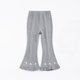 thumbnail image 2 of Odeerbi 3-9 Años Niñas Algodón Pantalones Acampanados Ruffle Pantalones de Campana Bordado Casual Pantalones Largos, 2 of 5