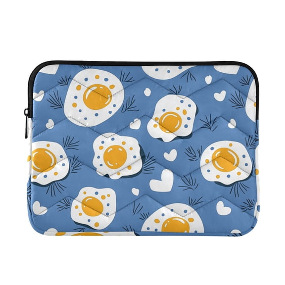 FORMRS 13"-13.3" Laptop Sleeve Protective Case Soft Carrying Quilted Computer Bag Cover, Cute Fried Eggs