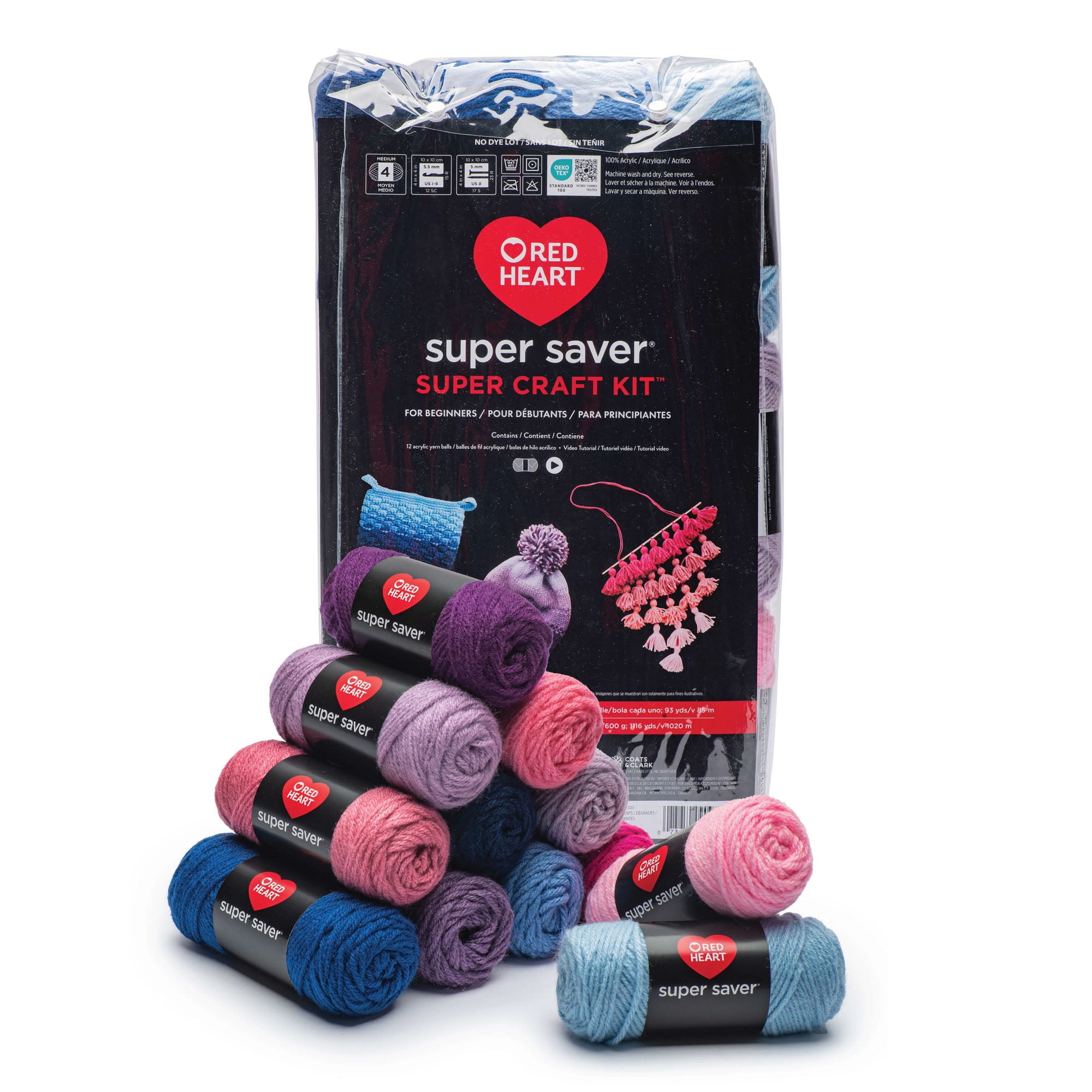 Red Heart® Super Saver® Kit 17oz 100% Acrylic Gradients Yarn, 1020 m (12 Count)