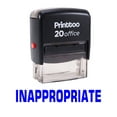 thumbnail image 2 of Printtoo INAPPROPRIATE Self Inking Rubber Stamp Office Stationary Custom Stamp-Blue, 2 of 2